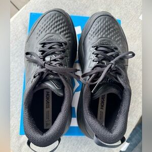 Hoka Black Leather shoes Ladies size 9.5